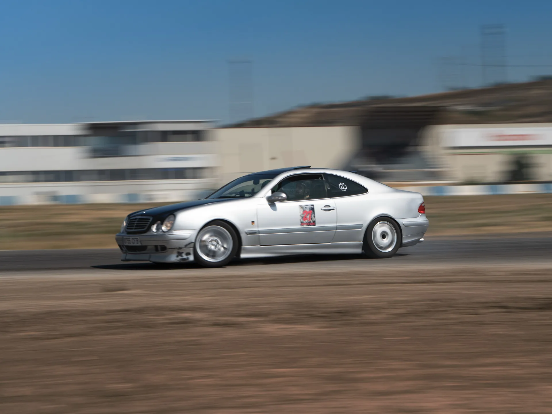Mercedes CLK Kompressor on track